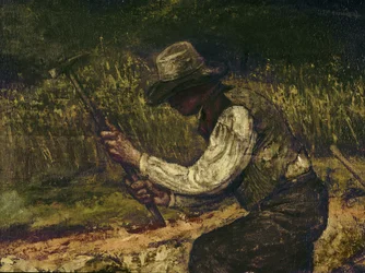 Gli spaccapietre, particolare, 1849 circa (olio su tela)