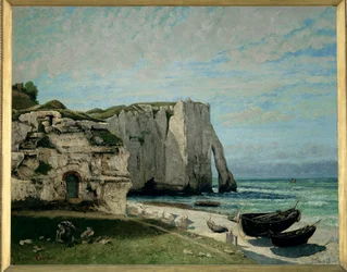 La falesia di Etretat dopo un temporale (dipinto su tela)