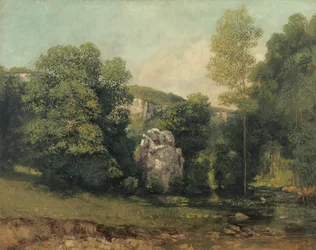 Il torrente della Breme che emerge dal Puits Noir, 1865