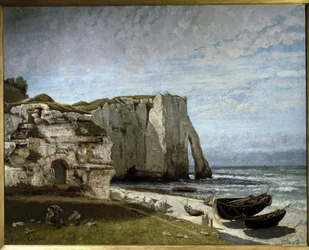 Veduta delle scogliere di Etretat dopo la tempesta, Normandia
