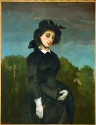 Donna in abito da cavallerizza (olio su tela)
