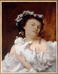Donna con un gatto, 1864