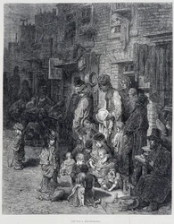 Una strada a Whitechapel - in "Londra" di Gustave Doré