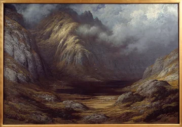 Un lago in Scozia dopo la tempesta. Dipinto di Gustave Doré (1832-1883)