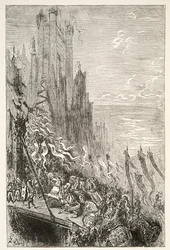 Nella Città della Contessa della Fontana, da Stories of the Days of King Arthur di Charles Henry Hanson, pub.1898