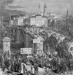 Scena movimentata sul London Bridge, 1872