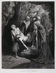 Cristo portato al sepolcro, Illustrazione dalla Bibbia di Doré