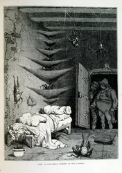 Croque-Mitaine; illustrazione del 1863, di Gustave Doré (1832-1883); artista francese, incisore, illustratore. Croque-Mitaine (l