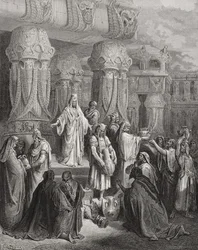 Ciro che restituisce i vasi del tempio, illustrazione da 