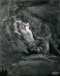 Dante e Virgilio con Paolo e Francesca, illustrazione per l