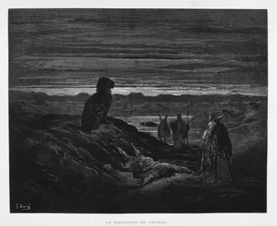 Morte del profeta di Bethel, Illustrazione dalla Bibbia di Doré
