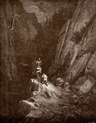 Don Chisciotte e Sancho Panza nel cuore della Sierra Morena Incisione di Gustave Doré (1832-1883) per 