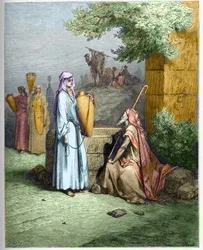 Eliezer e Rebecca - Eliezer, il servo di Abramo, riceve un bicchiere d