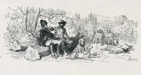 Favola di La Fontaine "" Il lupo e il cane ""