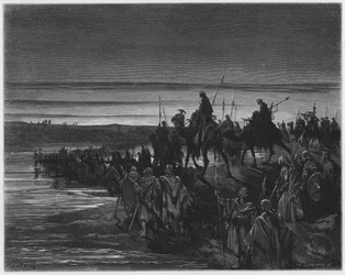 Bibbia di Gustave Doré: I figli di Israele attraversano il Giordano