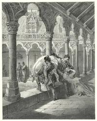 Lucinda, trovandosi in suo potere, svenne (incisione)