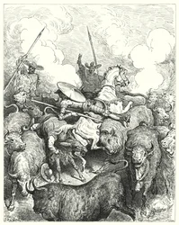 Don Chisciotte di Gustave Doré: "Li calpestarono senza pietà"
