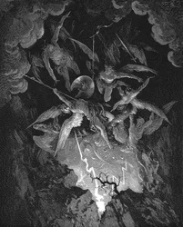 Illustrazione dal Paradiso perduto di John Milton, 1866