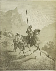 Illustrazione del libro Don Chisciotte della Mancia di M. de Cervantes, 1863