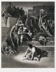Re Erode ordina la strage degli innocenti, illustrazione dalla Bibbia di Doré