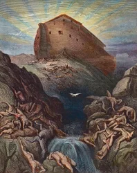 Noè manda fuori la colomba dall