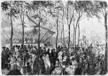 Parigi - Bois de Boulogne - Il Pré Catelan - Disegno di Gustave Doré