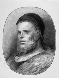 Ritratto di Rabelais giovane - incisione, di Gustave Doré