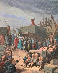 Ricostruzione del Tempio a Gerusalemme, incisione di Gustave Doré