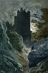 Romanticismo: “Il Castello della Paura” Illustrazione di Gustave Doré (1832-1883) Collezione privata