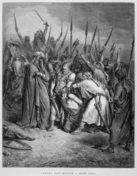 Samuele uccide Agag, Illustrazione dalla Bibbia di Doré