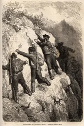Contrabbandieri della Serrania de Ronda. Incisione per illustrare il viaggio in Spagna nel 1862, con Ch. Davillier, in 