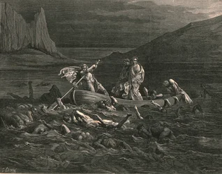 Appena entrambi imbarcati, tagliando le onde, c1890