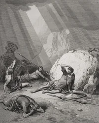 La Conversione di San Paolo, Atti 9:1-6, illustrazione da 