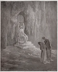 La Divina Commedia, Purgatorio, Canto 9: Dante e Virgilio ai portali del Purgatorio - di Dante Alighieri (1265-1321) - Illustrazione di Gustave Doré (1832-1883)