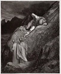 La Divina Commedia, Inferno, Canto 12: Il Minotauro sulla scogliera frantumata - di Dante Alighieri (1265-1321) - Illustrazione di Gustave Doré (1832-1883)