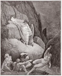 La Divina Commedia, Inferno, Canto 18: Virgilio mostra a Dante l