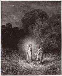 La Divina Commedia, Inferno, Canto 2: Beatrice e Virgilio - di Dante Alighieri (1265-1321) - Illustrazione di Gustave Doré (1832-1883)