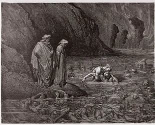 La Divina Commedia, Inferno, Canto 32: Ugolino morde la testa dell