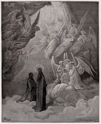 La Divina Commedia, Paradiso, Canto 20: Le anime luminose cantano - di Dante Alighieri (1265-1321) - Illustrazione di Gustave Doré (1832-1883)