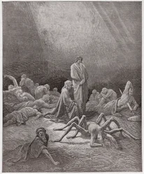 La Divina Commedia, Purgatorio, Canto 12: Dante osserva l