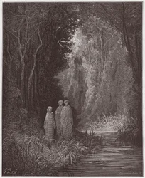 La Divina Commedia, Purgatorio, Canto 28: Dante, Virgilio e Stazio nell
