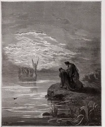 La Divina Commedia, Purgatorio, Canto 2: Dante si inchina davanti all