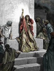 La profetessa Debora, incisione dalla «Bibbia» illustrata da Gustave Doré (1832-1883), 1865, collezione privata