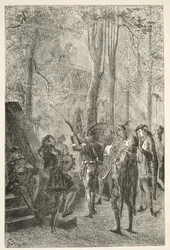 Le celebrazioni del matrimonio di Sir Gareth, da Stories of the Days of King Arthur di Charles Henry Hanson, pub.1898
