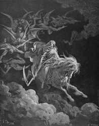 La visione della morte, inciso da Heliodore Joseph Pisan c.1868