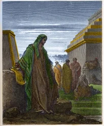 Il profeta Daniele - incisione in "La Bibbia illustrata" di Gustave Doré (1832-1883) - Incisione da "La Bibbia di Doré"