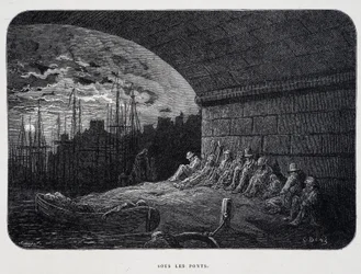Vagabondo sotto i ponti - in "Londra" di Gustave Doré