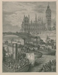 Scale di Westminster - Partenza dei piroscafi