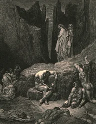 Perché fissi ancora lo sguardo in basso tra le ombre mutilate e miserabili, c1890