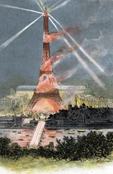 Torre Eiffel illuminata durante l